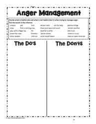 anger management worksheets