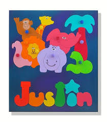 For children who are beginner puzzlers; Wooden Name Puzzles With Pegs