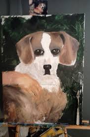 Abstract Dog Painting Used No Brushes Dog Paintings Painting Abstract