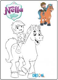 Coloring knight coloring book princess pages image inspirations. Nella The Princess Knight Colouring Pages Cartoni Animati