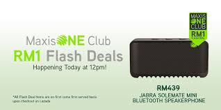 We ensure a prompt dispatch of the order and assure flexible payment options through online banking, cash and card. Lazadamy On Twitter It S Maxisone Club Flash Deal Jabra Solemate Mini Bluetooth Speaker For Only Rm1 Https T Co 3i1mbnucln First Come First Serve Basis Https T Co Kffx3dpfwo