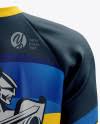 Download Men S Mtb Trail Jersey Ls Mockup Back View In Apparel Mockups On Yellow Images Object Mockups
