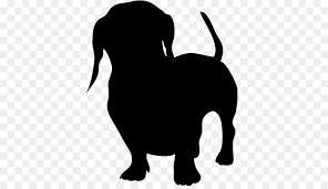 Long dachshund dog cartoon for coloring. Dog Silhouette