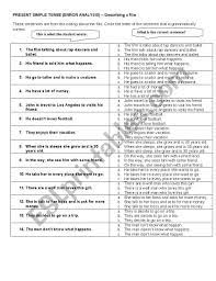 As human being people need a means of communication to express feeling, thought, and desires, which is called language. Present Simple Tense Error Analysis Esl Worksheet By Bibada