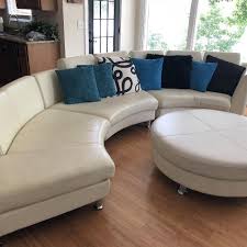 Circular sectional sofa,curved couches and sofas. Find More Semi Circle White Leather Couch With Ottoman For Sale At Up To 90 Off