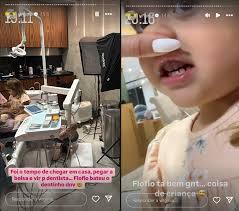 Virginia leva Maria Flor ao dentista após novo acidente e revela como ela  está