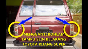 Jenis lampu kepala yang bohlamnya bisa dilepas dari rumah lampu adalah jenis. D Laiqa Arena Mengganti Bohlam Lampu Sein Belakang Kijang Super