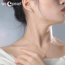 Bông Tai Nụ Vàng Ngọc Trai Trắng BT277