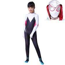 Compre Gwen Costume Stacy Cosplay Hoodie Mask Zentai Into The Verse Adult Kids Bodysuit Skin Suit Halloween Cosplay Barato Frete Gratis Avaliacoes Reais Com Fotos Joom