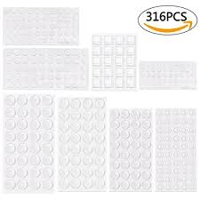 Rubber Bumper Hblife 316 Pieces Clear Rubber Feet Bumper Pads Sticker Transparent Self Adhesive Buffer Noise Damp Rubber Bumper Rubber Adhesive Noise Dampening