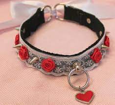 Cute But How Long Will It Really Last Easy Diy Kitten S Playpen Red Rose And Lace Collar 22 00 Kittens Ropa Collares Gargantilla Moda