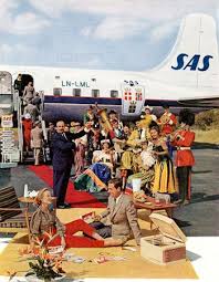 Sas Scandinavian Airlines System Service To Europe Advertisement 1956 Holiday Magazine Paper Ink Sfo Museum Anuncios Antiguos Anuncios