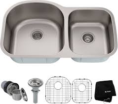 Maybe you would like to learn more about one of these? Kraus Kbu27 35 Inch Undermount 60 40 Double Bowl Kitchen Sink With 16 Gauge Stainless Steel Construction Scratch Resistant Finish Rear Set Drains Stainless Steel Basket Strainer And Bottom Grids
