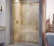 Enigma Air Brushed Stainless Steel Frameless Sliding Shower ...