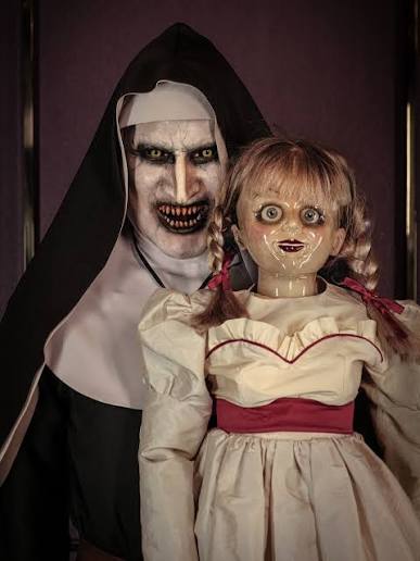 Cosplaying Valak and @awiesome as Annabelle with the REAL Annabelle doll  straight from the set of #TheConjuring 😈 Yes, that's Annabelle! Thank you  @warnerbrosph and @robinsonsmovieworld for making this possible. Me and
