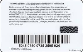 You can check your available balance by calling tesco on 03450 757 757. Gift Card Lego Tesco United Kingdom Of Great Britain Northern Ireland Lego Col Gb Tesco 190 Svg1601918