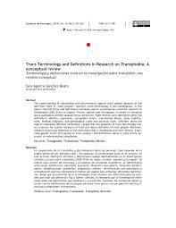 Definición de homofobia, transfobia y bifobia. Https Www Raco Cat Index Php Quadernspsicologia Article Download V20 N3 Aguirre 442029 0