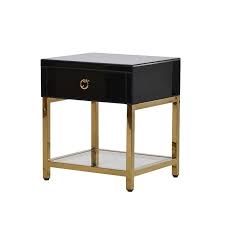 Clearance Black Brass Night Stand Black Bedside Table Bedside Table Design Black Bedside