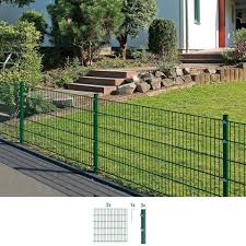 Gah Alberts Doppelstabmattenzaun Set 80 Cm Hoch 2 Matten Fur 4 M 3 Pfosten Online Kaufen Otto