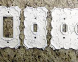 Decorative Plates In Shabby White Switch Cover Lightswitch Etsy In 2020 Light Switch Plate Cover Switch Plate Covers Light Switch Covers