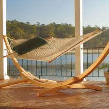 Hammock stand with space saving steel stand includes carrying case blue tm32. 4 Ply Cypress Roman Arc 15 Ft Wood Hammock Stand On Sale Sar 2