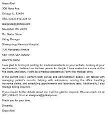 Clinical assistant cover letter sample 1. Best Medical Cover Letter Samples With Email Examples