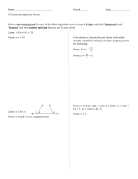 Proofs Test Review