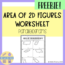 Area Of Parallelograms Worksheet Freebie In 2020 Worksheets Parallelogram Freebie