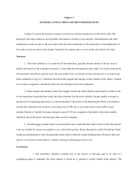Doc Chapter 5 Summary Conclusions And Recommendations Vincent Seguerra Academia Edu