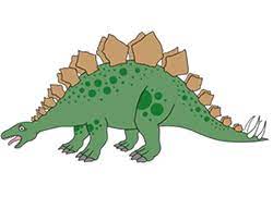 Dinosaur with spikes on back cartoon. How To Draw A Stegosaurus How To Draw Cartoons