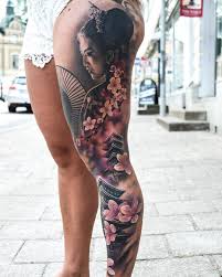 Home » tattoo designs » japanese tattoos: Martin Sjoberg S Amazing Realistic Tattoo Inkppl Geisha Tattoo Design Girl Tattoos Leg Tattoos Women