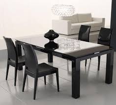 Diamond Black Dining Table With Glass Top Rossetto Usa R With Inspiring Design Jpg Black Glass Dining Table Modern Dining Room Tables Dining Room Tables Ikea