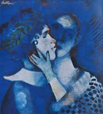 Lovers In Blue By Marc Chagall Offset Lithograph Marc Chagall Chagall Paintings Chagall