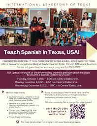 International Leadership Of Texas В Twitter: „Teach Spanish In Texas, Usa!  Sign Up To Attend One Of The Informational Webinars And Learn About The  Steps To Become A Spanish Teacher At Iltexas: