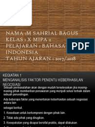 Cukup sekian yang dapat kami sampaikan mengenai analisis struktur teks negosiasi antara warga dengan investor. Tugas B Indo M Sahrial Bagus