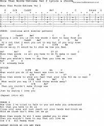 Love Song Lyrics For More Than Words Extreme Ver 2 With Chords For Ukulele Guitar Banjo Etc Learnpiano Lyrics And Chords Guitar Lessons Ukulele