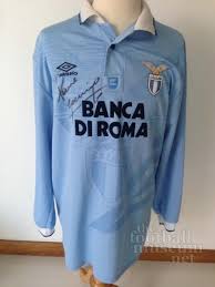 Zoff sempre nelle prime file, gazza sempre nelle ultime. Paul Gascoigne Lazio Match Worn Shirt