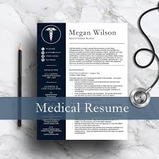Nurse Resume Template For Word Pages 1 And 2 Page Resume Etsy Medical Resume Template Medical Resume Nursing Resume Template