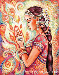 Praying Woman Spiritual Art Inspirational Painting Indian Etsy India Art Spiritual Art Indian Art Paintings