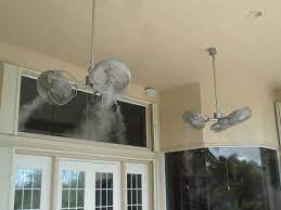 • shroud assists focus of input air for. Tri Mist Misting Cooling Celling Fans The Misting Stoe