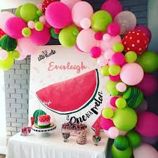 One In A Melon A Watermelon 1st Birthday Party Watermelon Birthday Parties Watermelon Party Decorations Watermelon Birthday