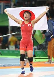 レスリング 女子４８キロ級 優勝した登坂絵莉 １７日 カリオカアリーナ 撮影 大橋純人 レスリング 女子 レスリング 登坂絵莉