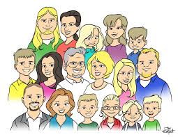 Joint Family And Nuclear Family Group Discussion Family Picture Cartoon Family Cartoon Portrait Cartoon