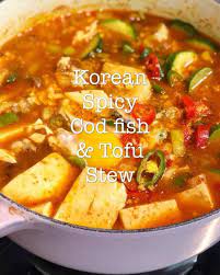Wendy Han On Instagram Korean Spicy Cod Fish Tofu Stew For Our Sunday Lunch Spicy Appetizing And Rich Tasting On Cod Fish Cod Fish Recipes Cooking Recipes