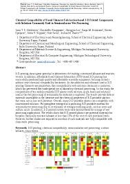 Chemical Compatibility Of Fused Filament Fabrication Based 3