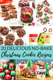 20 Easy No Bake Christmas Cookies To Make Now Christmas Baking Cookies Cookies Recipes Christmas Christmas Baking Easy