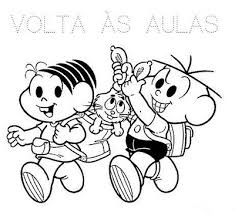 Embora monica e cebolinha sejam os personagens mais famosos da em pintarcolorir você tem desenhos da monica para colorir, pintar e imprimir. Desenhos Turma Da Monica Volta As Aulas Para Colorir Atividades Pedagogicas