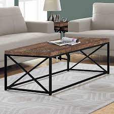 Heavy duty steel table legs (set of 2 legs, 28 = 71 cm), bench legs, iron desk legs. Brown Mason Wood Coffee Table With Metal Base Kirklands