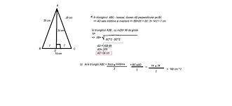Un Triunghi Isoscel Are Laturile Congruente De 25 Cm Iar Baza De 14 Cm Calculati A Lungimea Brainly Ro