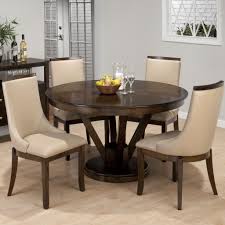 Webber Walnut Casual Kitchen Dining Set With Four Winged Chairs Adams Furniture Round Dining Table Round Dining Room Round Kitchen Table